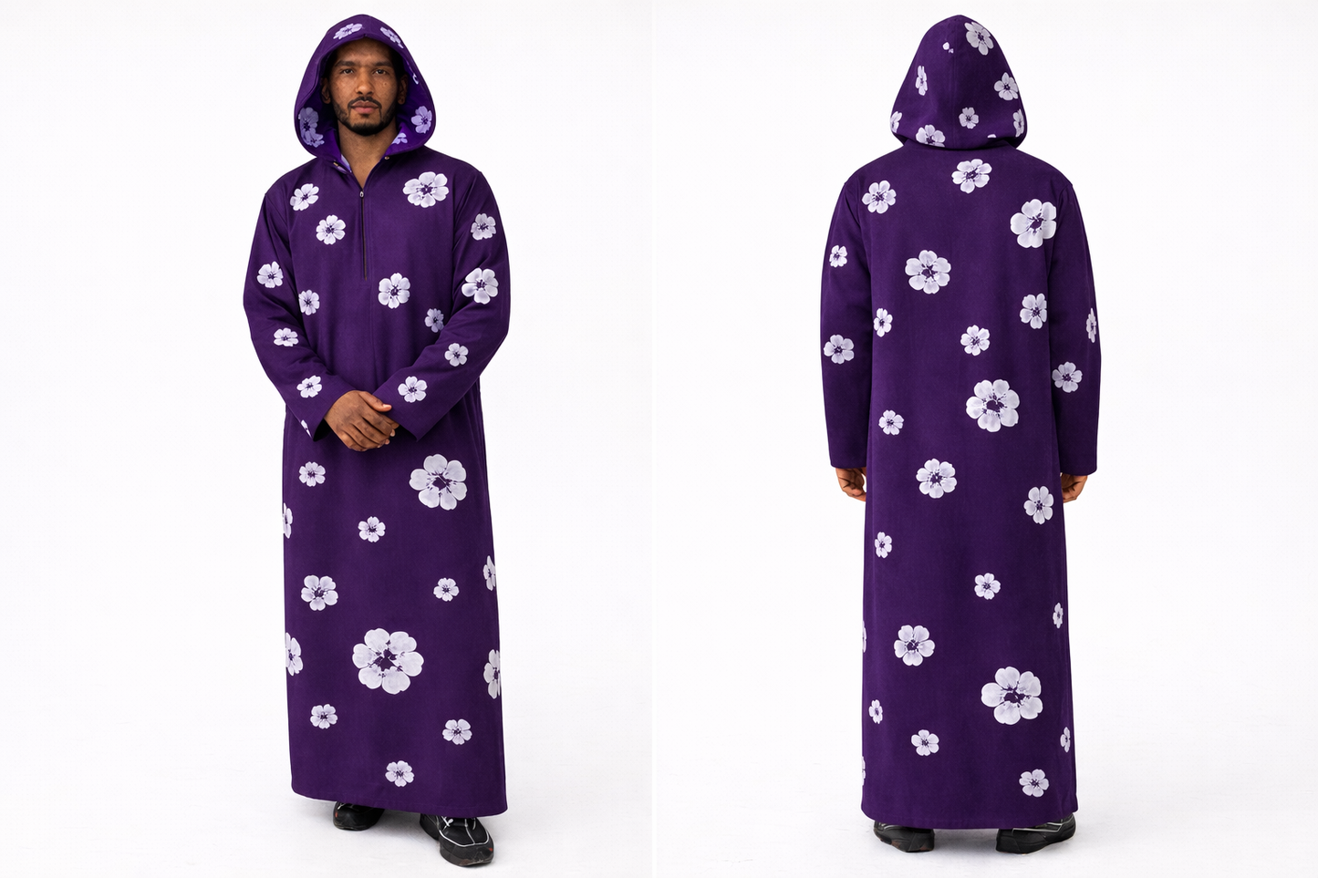 Hoodie Floral Djellaba