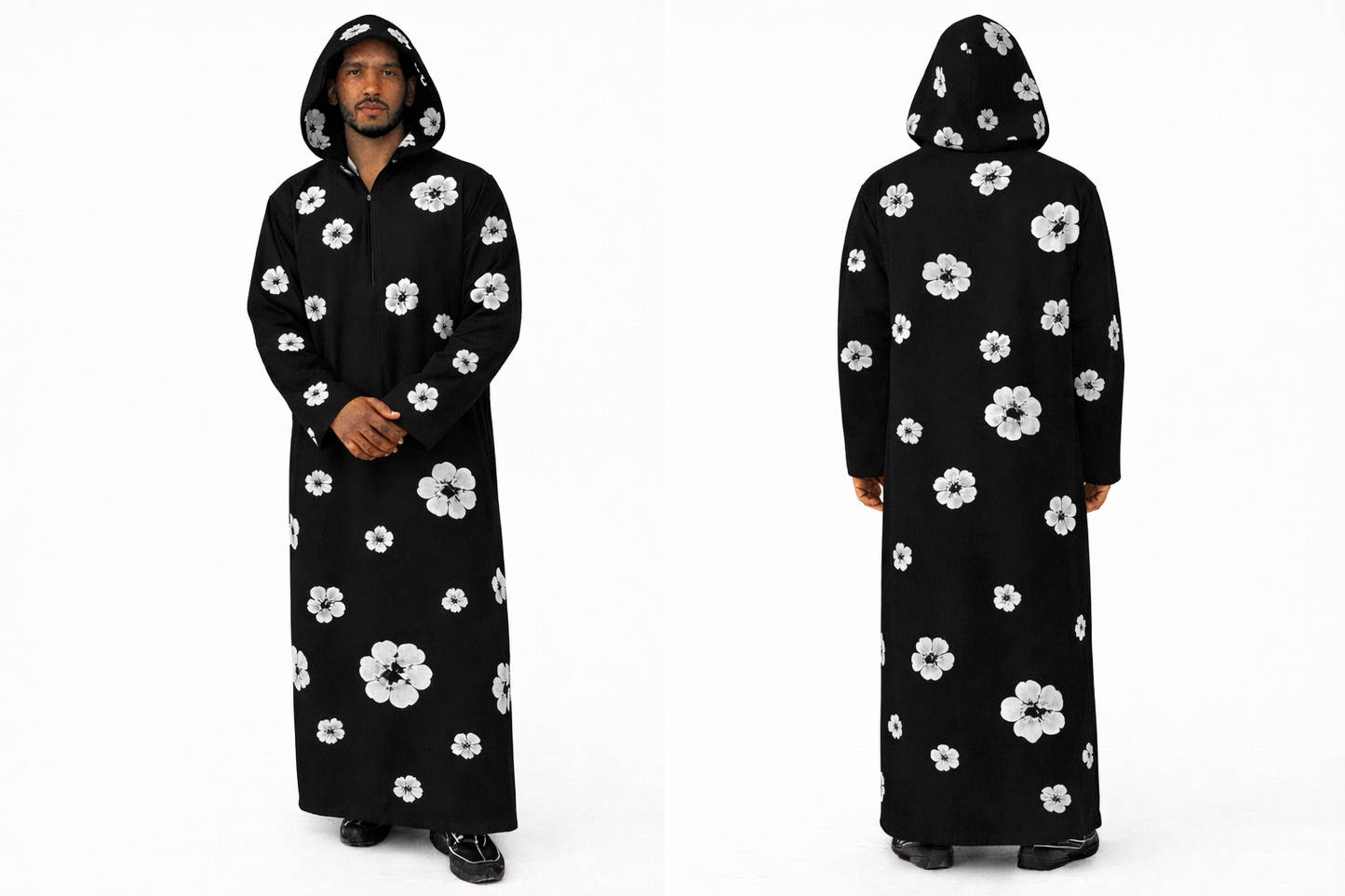 Hoodie Floral Djellaba